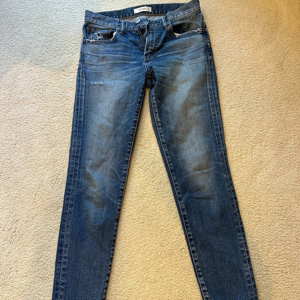 Moussy Dark Blue Skinny Jeans